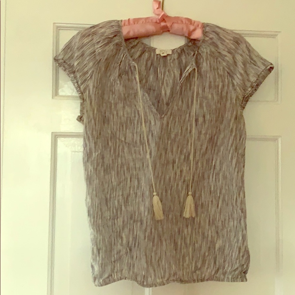 Soft Joie Blouse With Tassels Size S